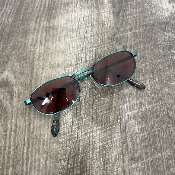 Alain Mikli Accessories - Alain Mikli Green Small Oval 90's Vintage Minimal Sunglasses